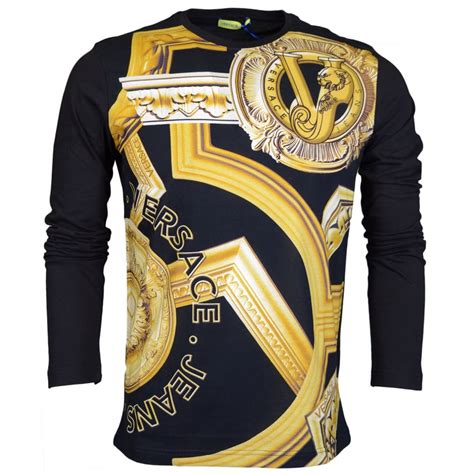 versace couture t-shirt men|Versace long sleeve t shirts.